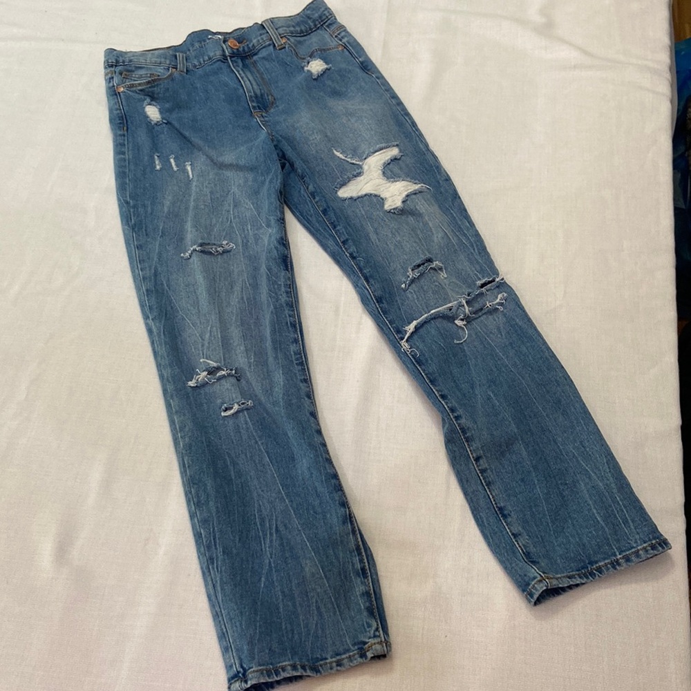 Jordache “Girlfriend “ Distressed/ Destroyed Denim Jeans - Size 16